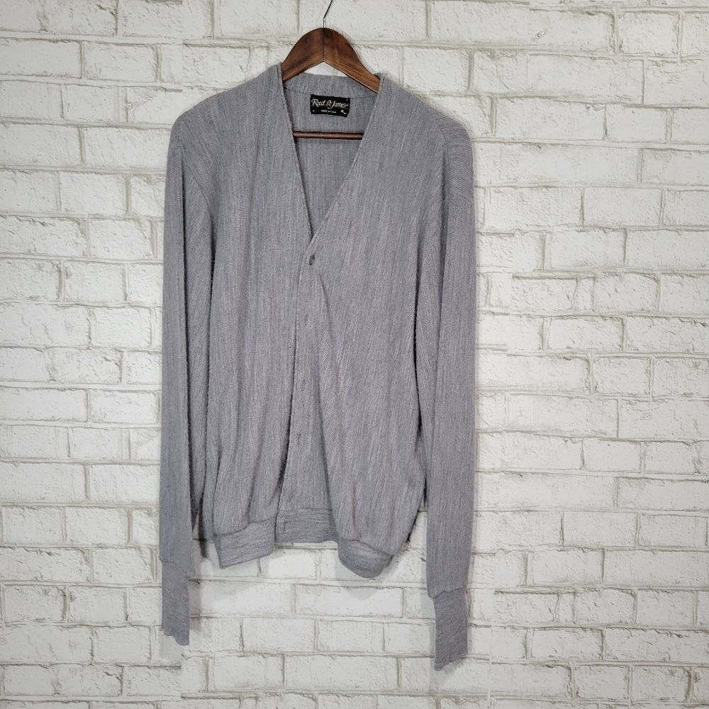 Reed St. James vintage‎ gray cardigan sweater